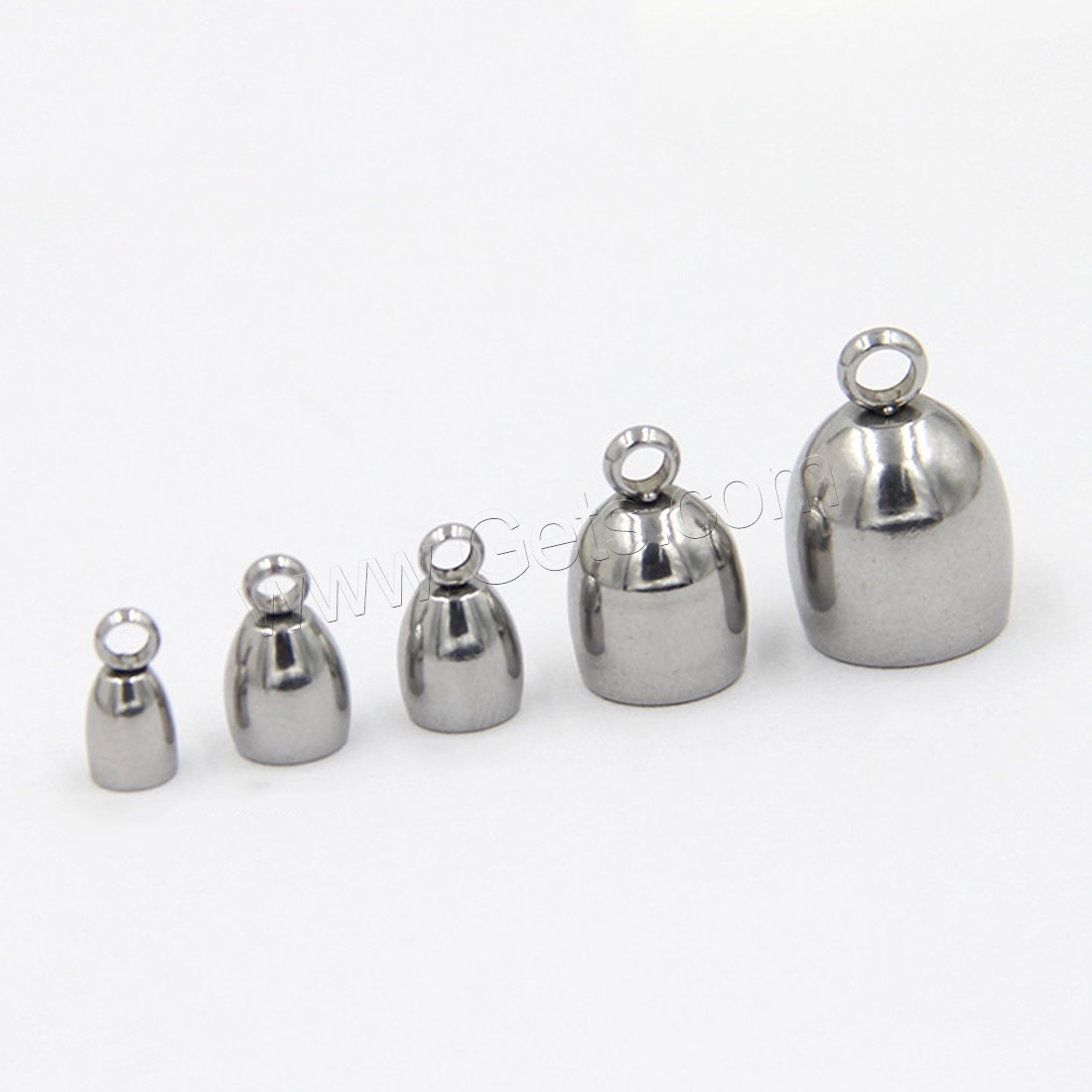 Stainless Steel End Caps, polished, different size for choice, original color, Hole:Approx 2mm, 100PCs/Lot, Sold By Lot