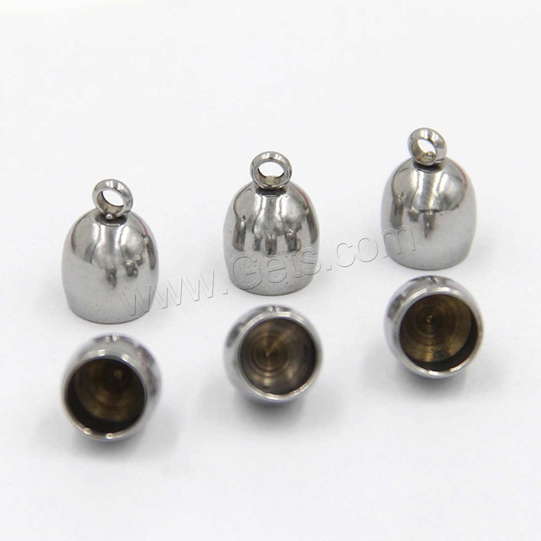 Stainless Steel End Caps, polished, different size for choice, original color, Hole:Approx 2mm, 100PCs/Lot, Sold By Lot