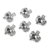 laiton Locket Flottant, Placage de couleur platine, pour perles 8mm & Il pourrait être ouvert et des perles pourraient être mises à l’intérieur. & creux, protéger l'environnement, sans nickel, plomb et cadmium Environ 2-3mm, Vendu par PC