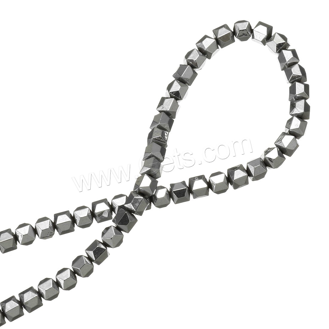 Perles hématite non-magnétique, hématite non magnétique, Placage de couleur argentée, normes différentes pour le choix, Trou:Environ 0.5mm, Longueur:Environ 16 pouce, Vendu par brin