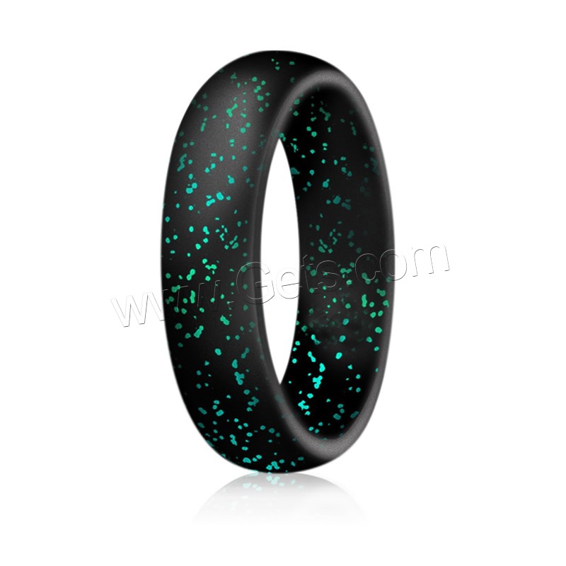 Silicone Finger Ring, Unisex & different size for choice, mixed colors, 2.7mm, 10PCs/Set, Sold By Set