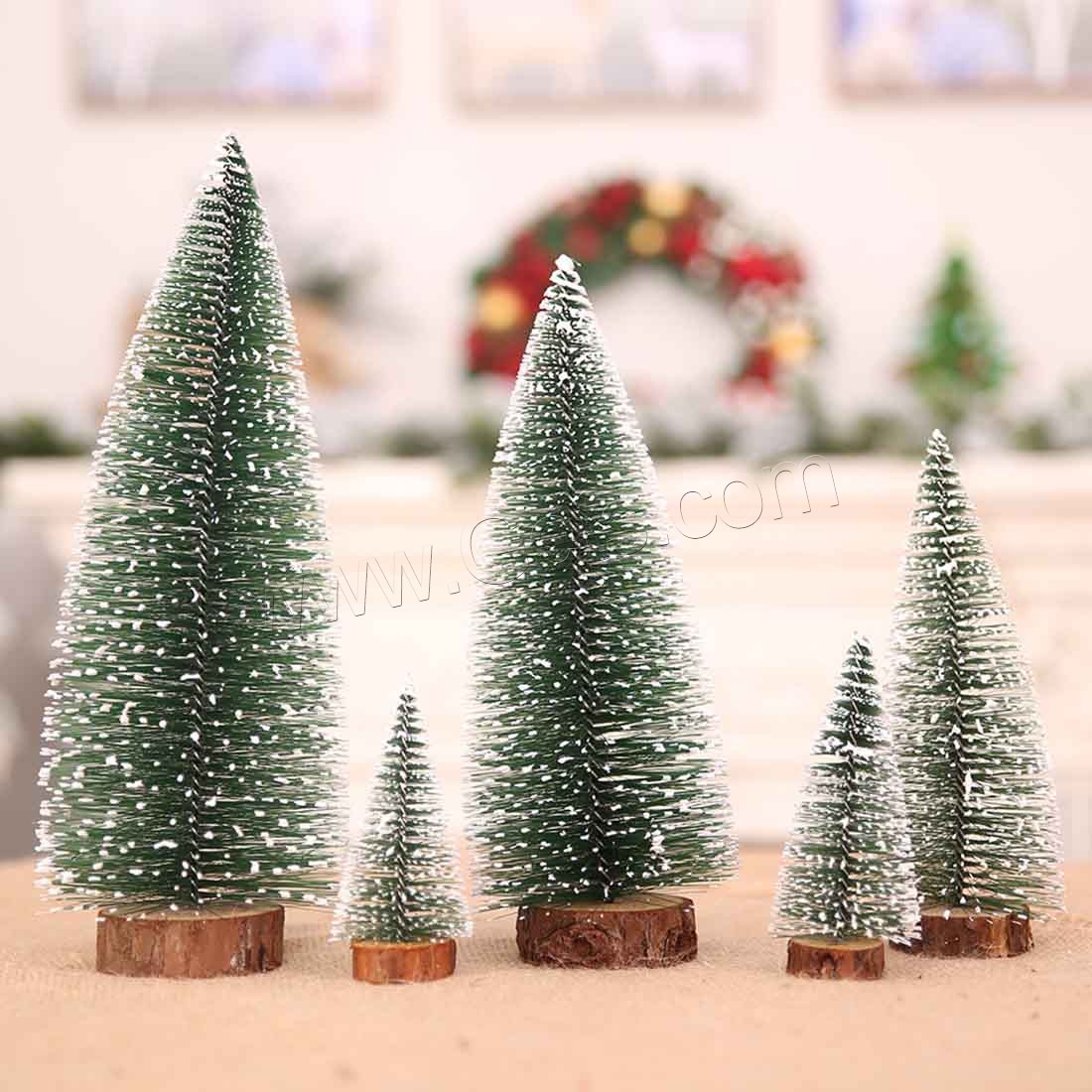 Wholesale Christmas Tree to Decorate your house, Wood, Mini & Christmas jewelry & different size for choice, green, Sold By PC