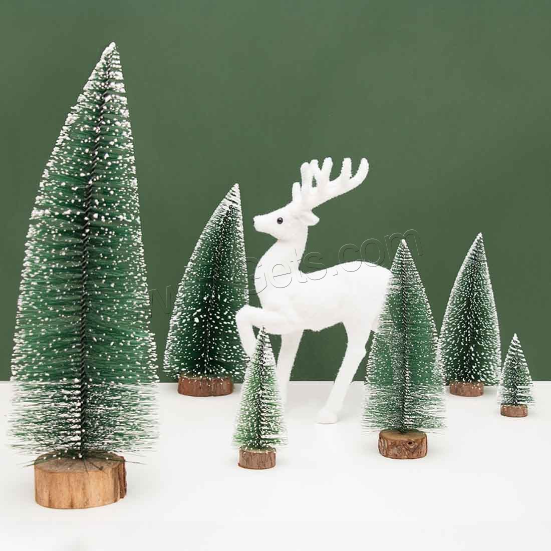 Wholesale Christmas Tree to Decorate your house, Wood, Mini & Christmas jewelry & different size for choice, green, Sold By PC