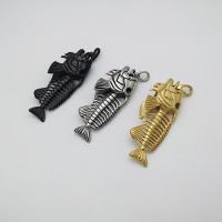 Stainless Steel Pendants, Fish Bone, plated, Unisex & blacken Approx 2-4mm 