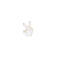 Collar Jewelry Brooch, Zinc Alloy, Rabbit, gold color plated, Unisex & enamel 