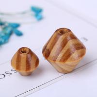 Original Holz Perlen, Rhombus, DIY, originale Farbe, 16x15mm, Bohrung:ca. 1mm, 50PCs/Tasche, verkauft von Tasche