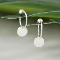 Sterling Silver Drop Earring, 925 Sterling Silver, with rubber earnut, for woman 