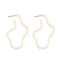 clou d'oreille en alliage zinc, alliage de zinc, avec Acrylique, acier inoxydable puce boucle d'oreille, Placage, pour femme, sans plomb et cadmium Vendu par paire