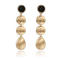 Boucle d'oreille résine zinc alliage, alliage de zinc, avec résine, acier inoxydable puce boucle d'oreille, Placage de couleur d'or, pour femme, sans plomb et cadmium Vendu par paire