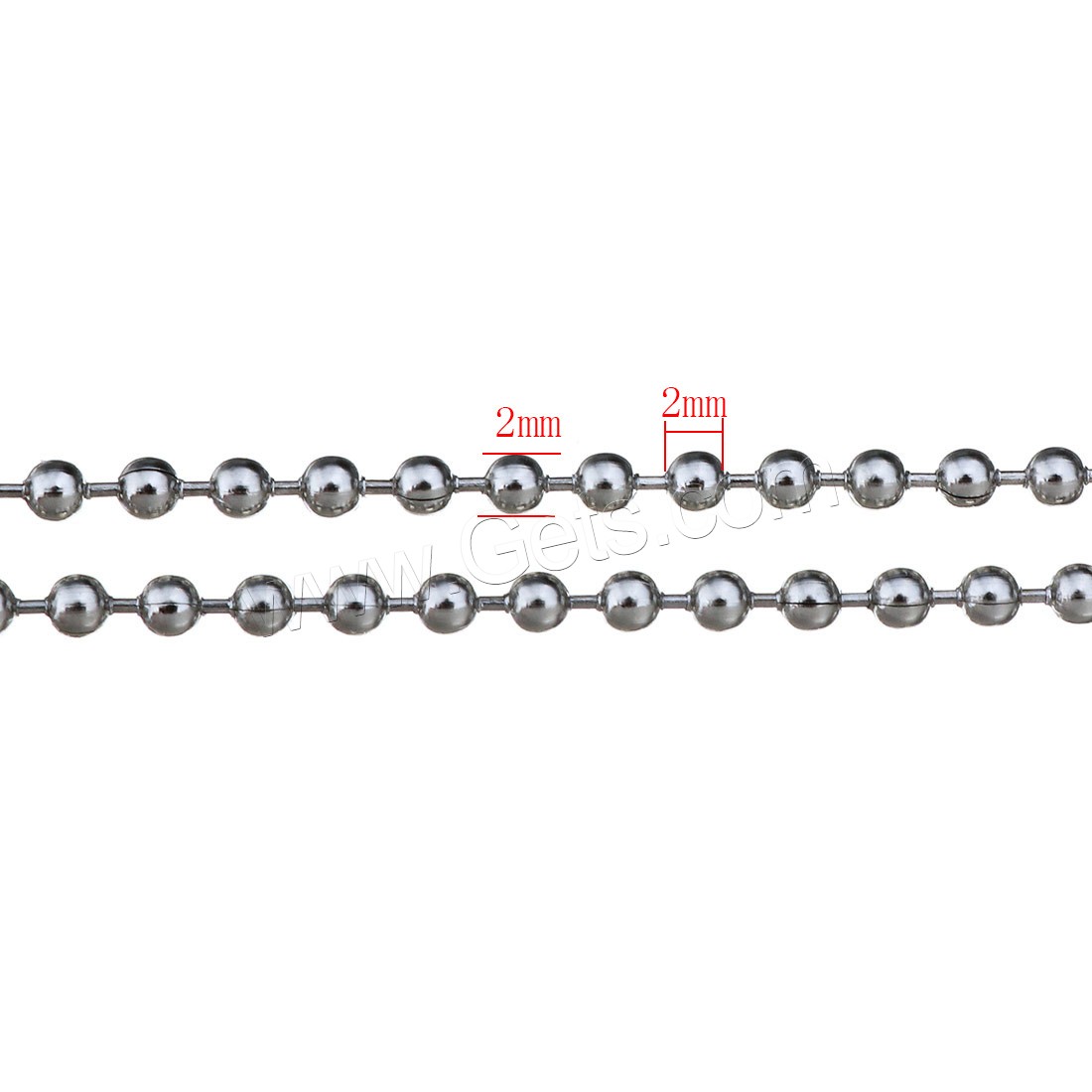 Cadena de bola de acero inoxidable, con carrete de plástico, diverso tamaño para la opción & cadena de la bola, color original, 25m/Carrete, Vendido por Carrete