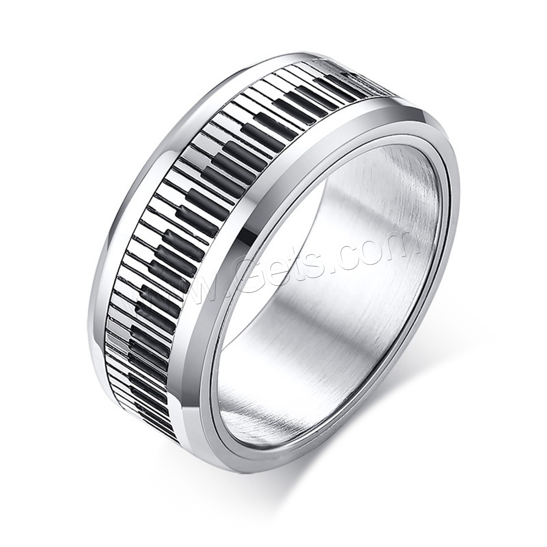 Men Stainless Steel Ring in Bulk, different size for choice & for man & enamel, 8mm, 2mm, Sold By PC