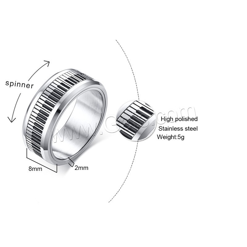 Men Stainless Steel Ring in Bulk, different size for choice & for man & enamel, 8mm, 2mm, Sold By PC