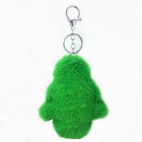 Peluche porte-clés, avec alliage de zinc, Placage de couleur argentée, vert 190mm, Vendu par PC