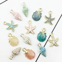 Zinc Alloy Enamel Pendants, gold color plated Approx 1-1.5mm 