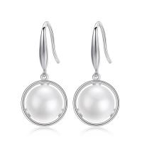 Boucles d'oreilles d'eau douce de Perle , laiton, avec perle d'eau douce cultivée, Plaqué de platine, pour femme, plus de couleurs à choisir, protéger l'environnement, sans nickel, plomb et cadmium Vendu par paire