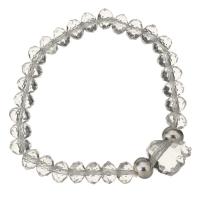 cuarzo claro Pulsera, para mujer & facetas, 14x13mm, 6x8mm, longitud:aproximado 6 Inch, Vendido por Sarta