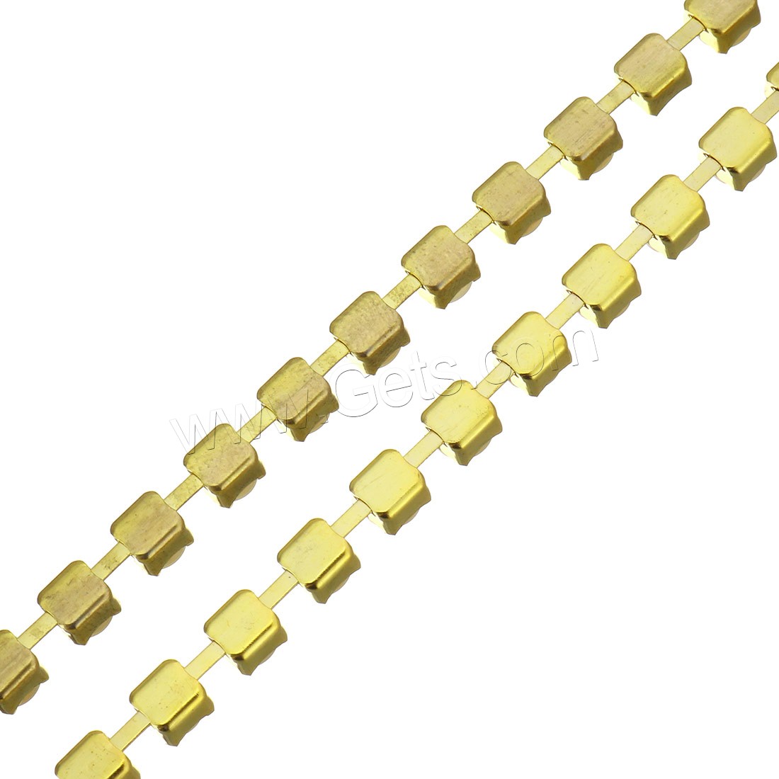 Stainless Steel Chain Necklace, with White Shell, gold color plated, different size for choice, Sold By Strand