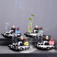 Incense Smoke Flow Backflow Holder Ceramic Incense Burner, Porcelain, with Glass, durable 