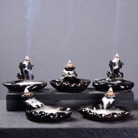 Incense Smoke Flow Backflow Holder Ceramic Incense Burner, Porcelain, durable 