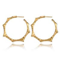 Pendientes de Perno de Aleación de Zinc, acero inoxidable aguja de pendiente, chapado en color dorado, para mujer, libre de plomo & cadmio, 37mm, Vendido por Par