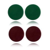 clou d'oreille en alliage zinc, alliage de zinc, acier inoxydable puce boucle d'oreille, Plat rond, peinture, pour femme, plus de couleurs à choisir, sans plomb et cadmium, 23mm, Vendu par paire