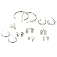 Zinklegierung Ohrring-Set, plattiert, unisex & mit Strass, keine, 4-39mm, 9PaarePärchen/setzen, verkauft von setzen