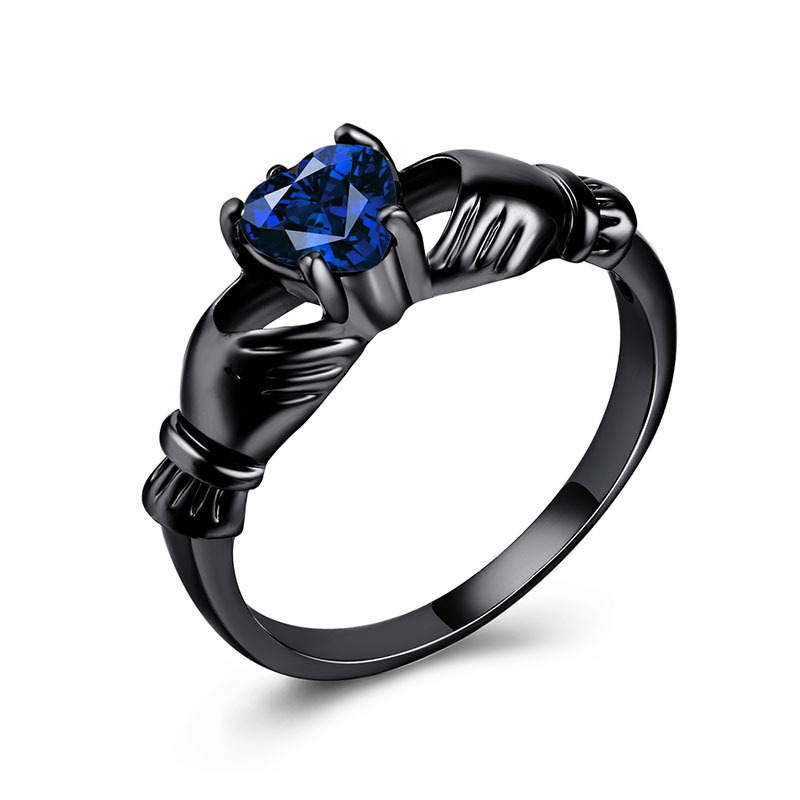 Anneau de cuivre de Zircon, laiton, pistolet noir plaqué, pour femme & avec zircone cubique, plus de couleurs à choisir, Vendu par PC