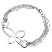 Stainless Steel Chain Bracelets, oval chain & for woman & , original color 1.5mm Approx 8 Inch 