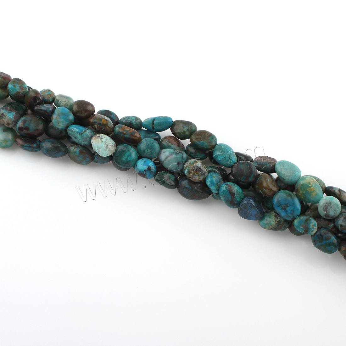 Perles Chrysocolle, Chrysocolle (Pierre naturelle Phoenix), normes différentes pour le choix, Trou:Environ 1mm, Longueur:Environ 15 pouce, Vendu par brin