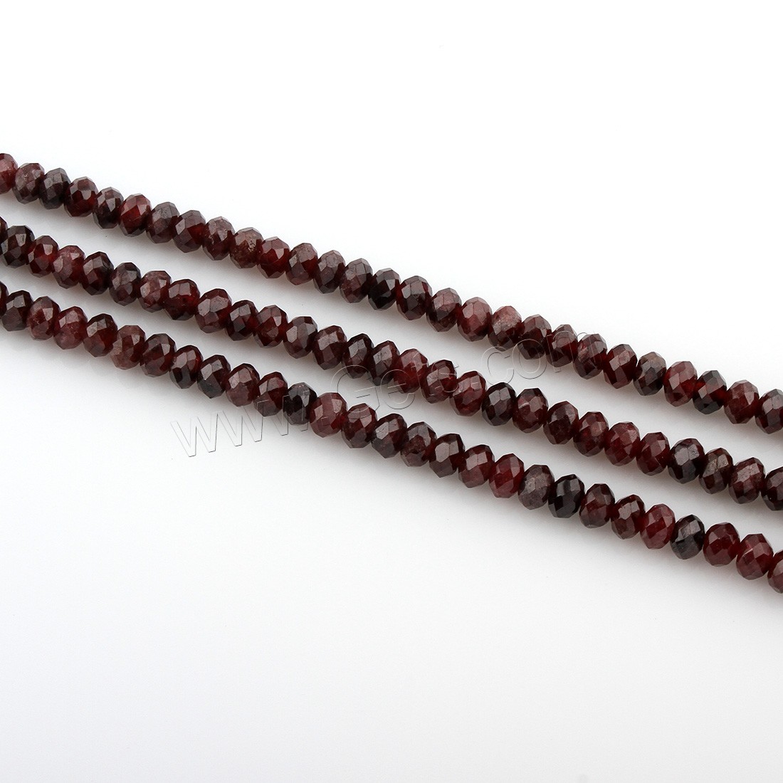 Natural Garnet Beads, Rondelle, different size for choice & faceted, Hole:Approx 1mm, Length:Approx 15 Inch, Sold By Strand