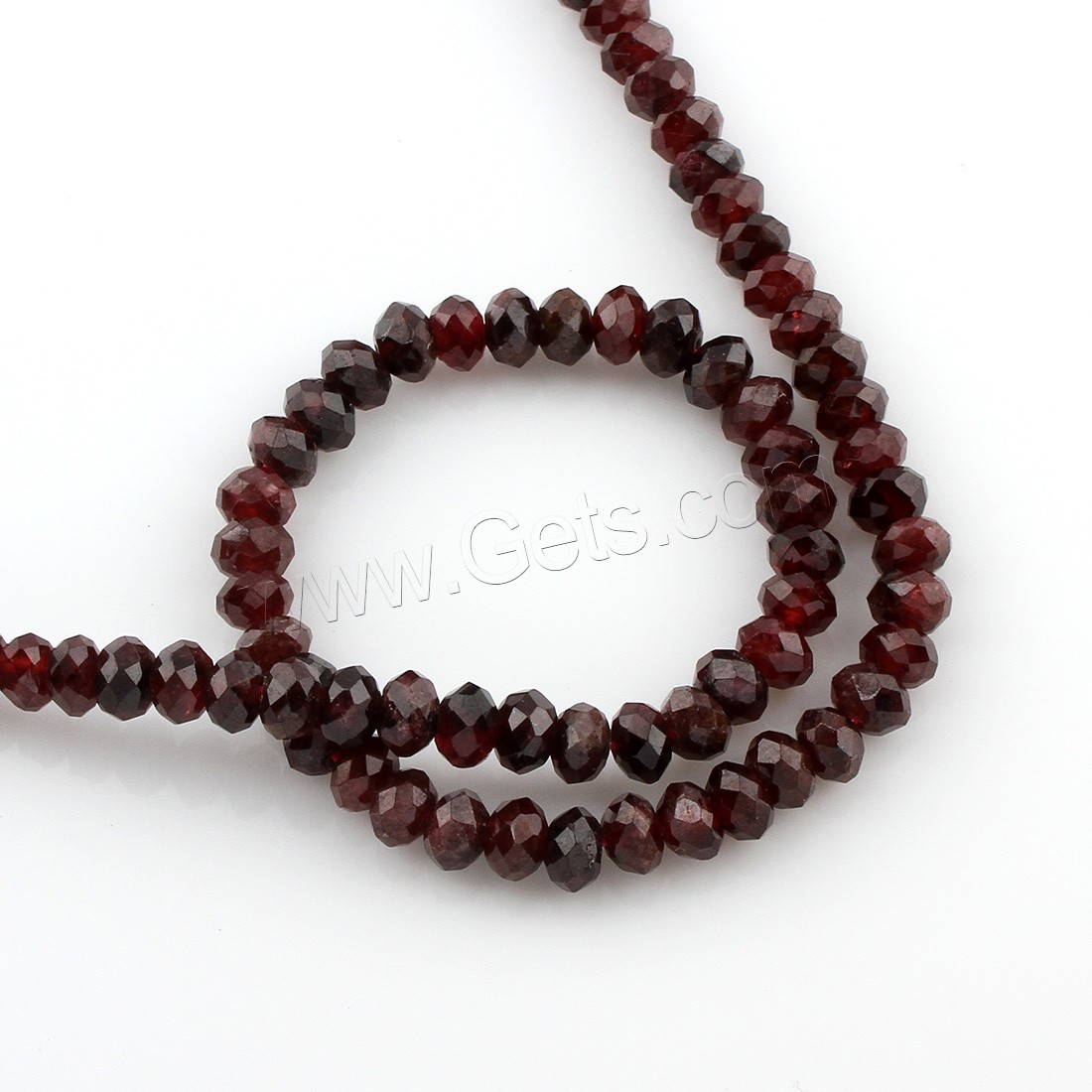 Natural Garnet Beads, Rondelle, different size for choice & faceted, Hole:Approx 1mm, Length:Approx 15 Inch, Sold By Strand