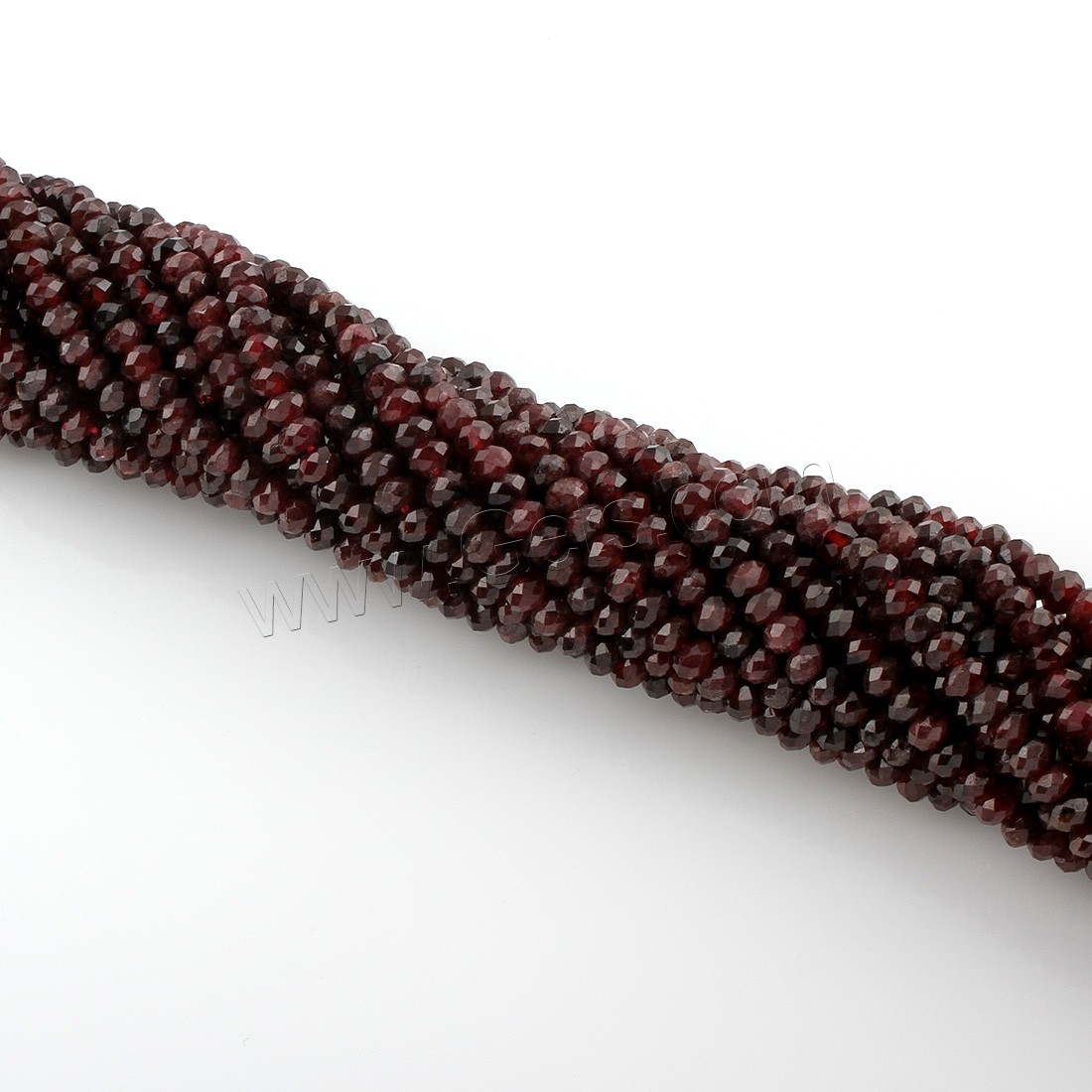 Natural Garnet Beads, Rondelle, different size for choice & faceted, Hole:Approx 1mm, Length:Approx 15 Inch, Sold By Strand