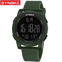 Montre à bijoux pour hommes Synoke®, Plastique, avec verre & acier inoxydable, mouvement chinoise, Résistant à l’eau de vie & Podomètre 3D & multifonctionnel & réglable & LED & lumineux, plus de couleurs à choisir Environ 10 pouce, Vendu par PC