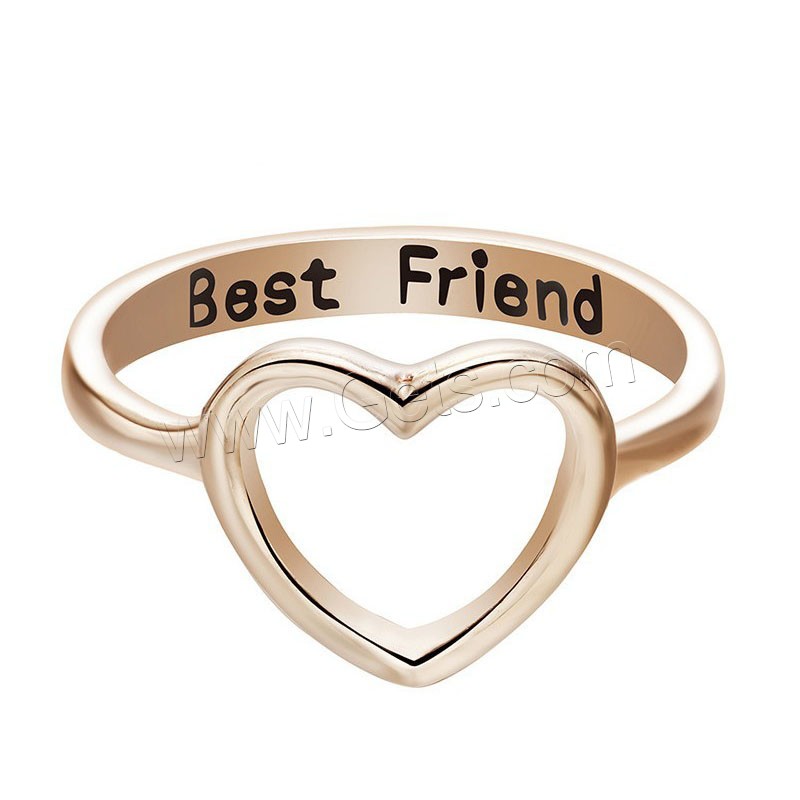 Enamel Stainless Steel Finger Ring, Heart, plated, different size for choice & for woman, more colors for choice, Sold By PC