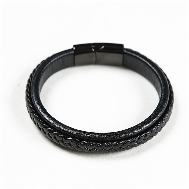 cuir PU bracelet, avec acier inoxydable, longueur différente pour le choix & styles différents pour le choix & pour le couple, Vendu par brin