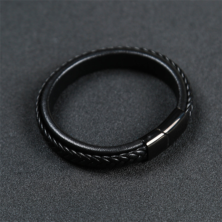 cuir PU bracelet, avec acier inoxydable, longueur différente pour le choix & styles différents pour le choix & pour le couple, Vendu par brin