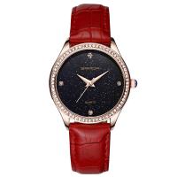 Reloj de Pulsera de mujeres, Cuero de PU, con dial de aleación de cinc, chapado, ajustable & para mujer & impermeable & con diamantes de imitación, más colores para la opción, 35.6x9mm, longitud:aproximado 9 Inch, Vendido por UD