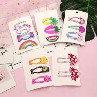 Iron Hair Snap Clip, stoving varnish, for children 50-60mm 