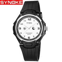 Synoke® Unisex Schmuckuhr, Kunststoff, mit Glas & Edelstahl, japanische Bewegung, Lebenswasserbeständig & einstellbar, keine, 42.43x10mm, Länge:ca. 10 ZollInch, verkauft von PC