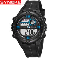 Montre à bijoux pour hommes Synoke®, Plastique, avec verre & acier inoxydable, mouvement chinoise, Résistant à l’eau de vie & réglable & LED & lumineux, plus de couleurs à choisir Environ 10 pouce, Vendu par PC