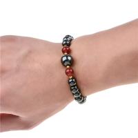 Magnetic Hematite Bracelet, with Zinc Alloy & Unisex Approx 8.6 Inch 