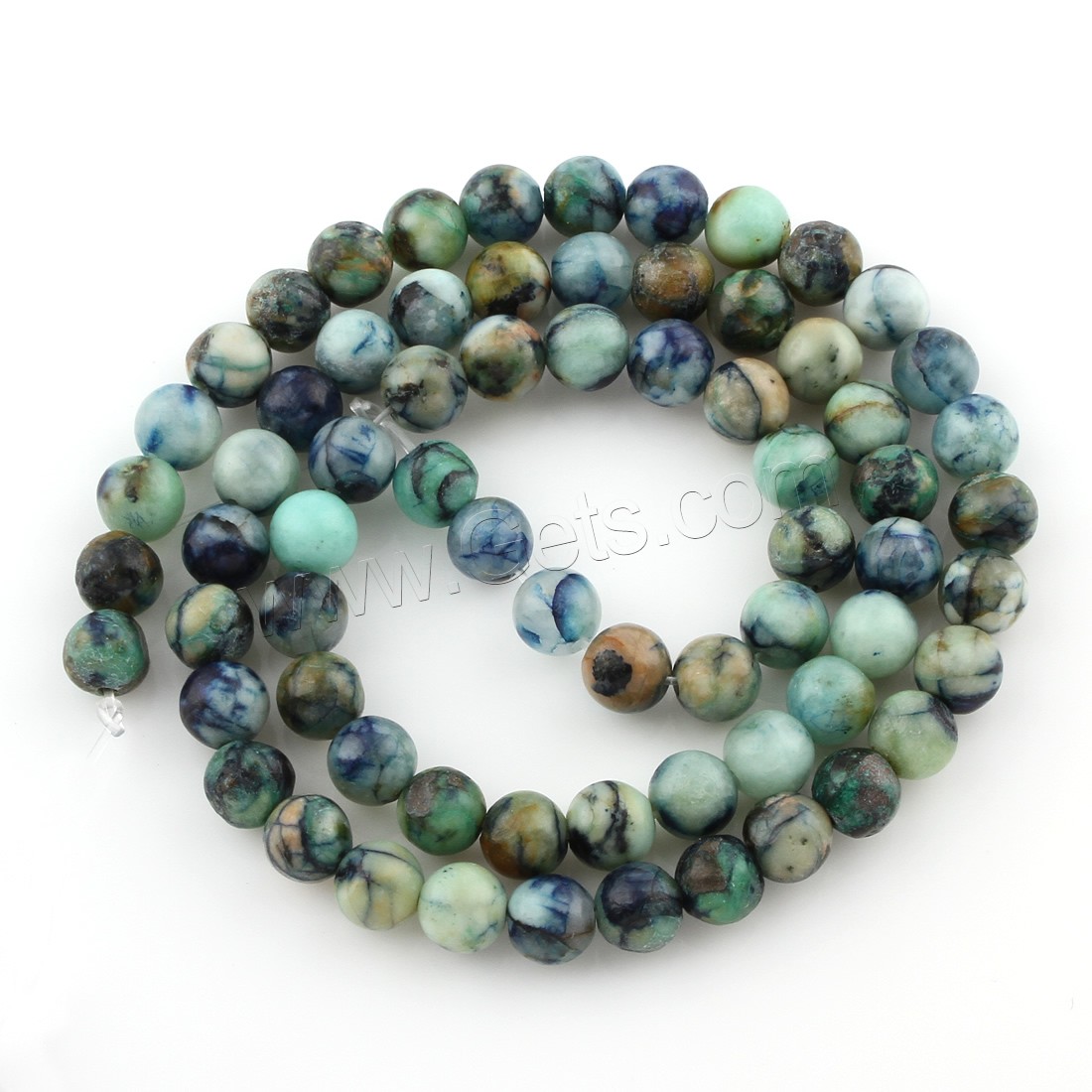 Blue Speckle Stone Beads, Round, different size for choice, Hole:Approx 1mm, Length:Approx 15.5 Inch, Sold By Strand