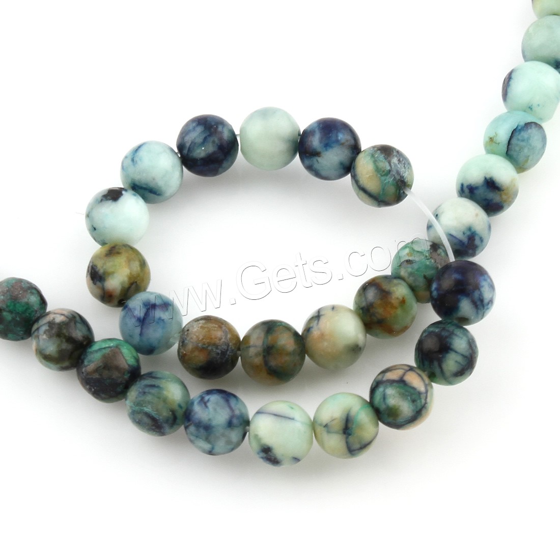 Blue Speckle Stone Beads, Round, different size for choice, Hole:Approx 1mm, Length:Approx 15.5 Inch, Sold By Strand