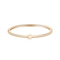 Zinc Alloy Finger Ring, Star, real gold plated, for woman, lead & cadmium free, US Ring 