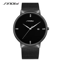 Sinobi®Men reloj de joyería, acero inoxidable, con Vidrio & aleación de zinc, movimiento chino, chapado, Resistente al agua de la vida & para hombre & con diamantes de imitación, más colores para la opción, 42x10mm, longitud:aproximado 9 Inch, Vendido por UD