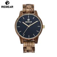 Reloj de joyería Redear®Men, Zebrawood, con Vidrio & acero inoxidable, movimiento japonés, Resistente al agua de la vida & para hombre, 43x11mm, longitud:aproximado 8.5 Inch, Vendido por UD