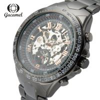 Gucamel® Reloj para hombre, acero inoxidable, con Vidrio & aleación de zinc, movimiento chino, chapado, Resistente al agua de la vida, más colores para la opción, 44x15mm, longitud:aproximado 8.5 Inch, Vendido por UD