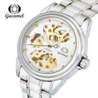 Gucamel® Reloj para hombre, acero inoxidable, con Vidrio & aleación de zinc, movimiento chino, chapado, Resistente al agua de la vida, más colores para la opción, 39x14mm, longitud:aproximado 8.5 Inch, Vendido por UD