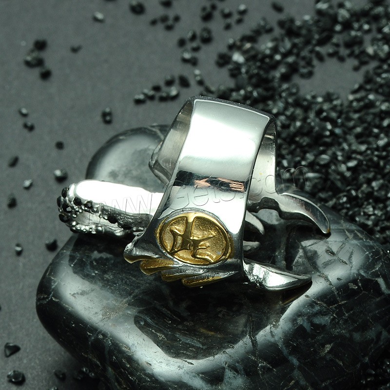 Acier titane bague, scorpion, Placage, normes différentes pour le choix & pour homme & avec strass, 36mm, Vendu par PC