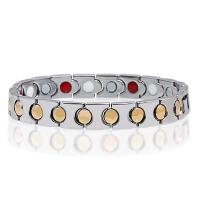 Acier titane bracelet, avec hématite magnétique, Placage, protection contre les radiations & pour homme, 10mm Environ 8 pouce, Vendu par brin